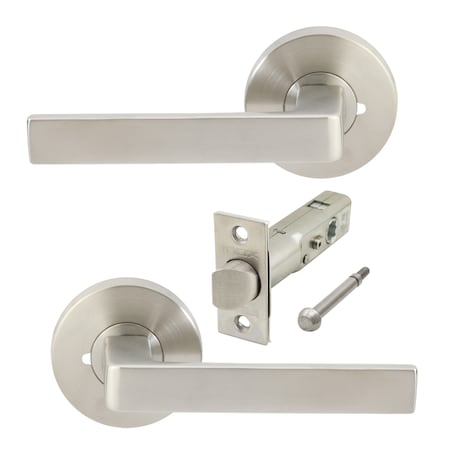 RA345 Tokyo W/MicroArmor Tubular Privacy, 2-3/4 Backset, Satin S/S